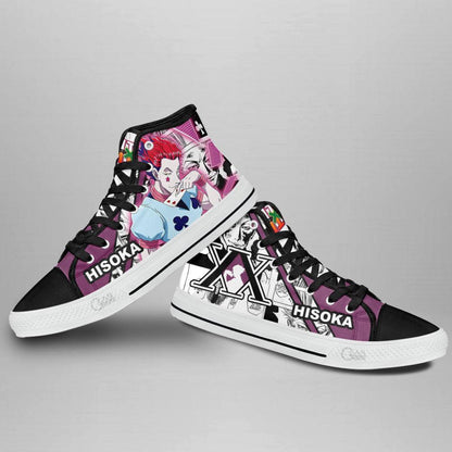 Hunter x Hunter Hisoka Magician High Top Shoes Custom Manga Anime Sneakers