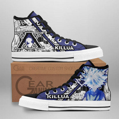 Hunter x Hunter Killua Godspeed High Top Shoes Custom Manga Anime Sneakers