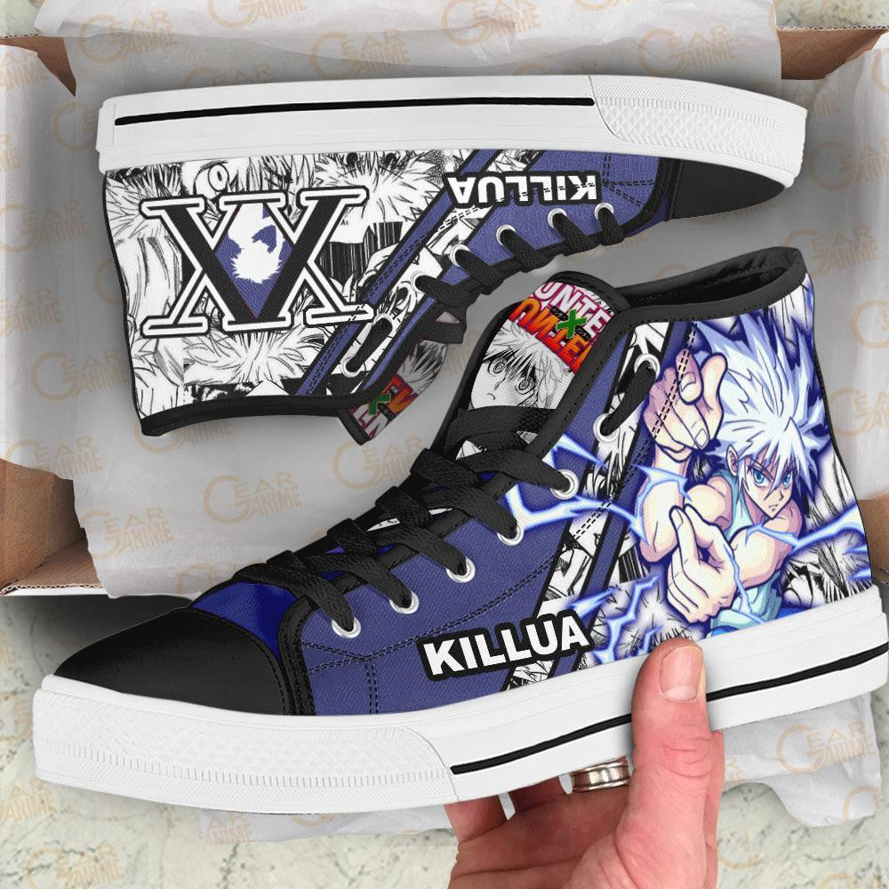 Hunter x Hunter Killua Lightning High Top Shoes Custom Manga Anime Sneakers