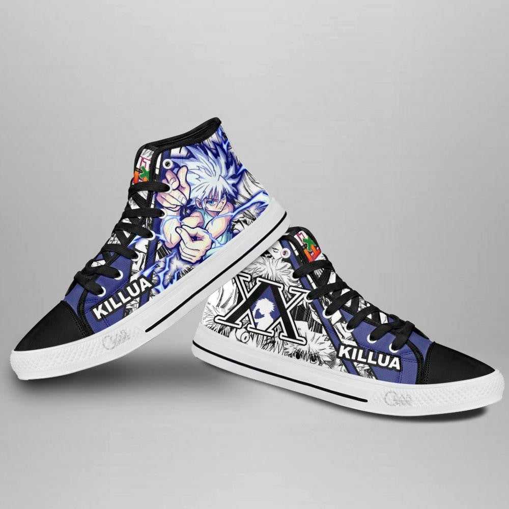 Hunter x Hunter Killua Lightning High Top Shoes Custom Manga Anime Sneakers