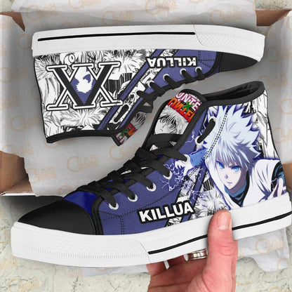 Hunter x Hunter Killua Zoldyck High Top Shoes Custom Manga Anime Sneakers