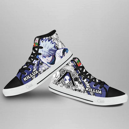 Hunter x Hunter Killua Zoldyck High Top Shoes Custom Manga Anime Sneakers