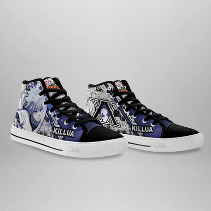 Hunter x Hunter Killua Zoldyck High Top Shoes Custom Manga Anime Sneakers