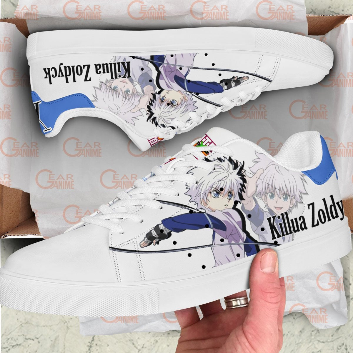 Hunter x Hunter Killua Zoldyck Skate Sneakers Custom Anime Shoes