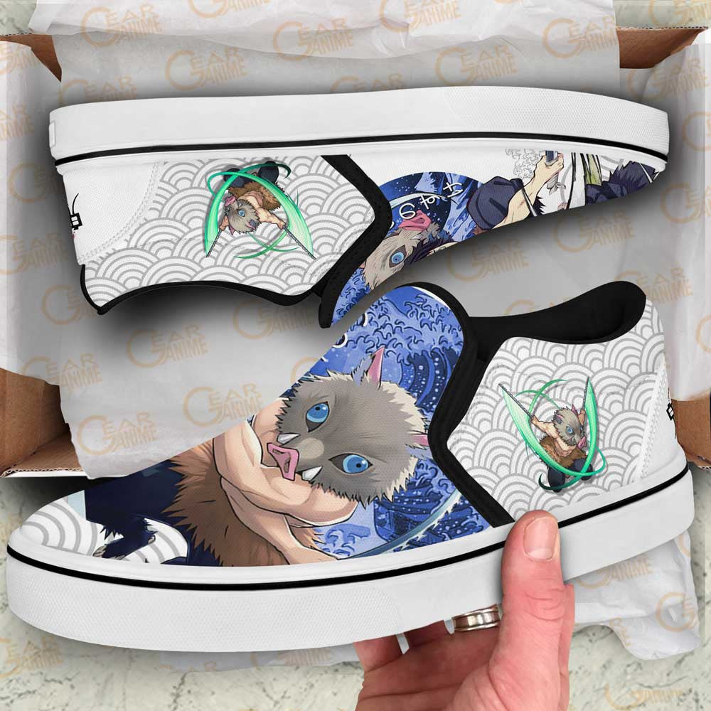 Inosuke Slip-On Shoes Canvas Custom Anime Shoes