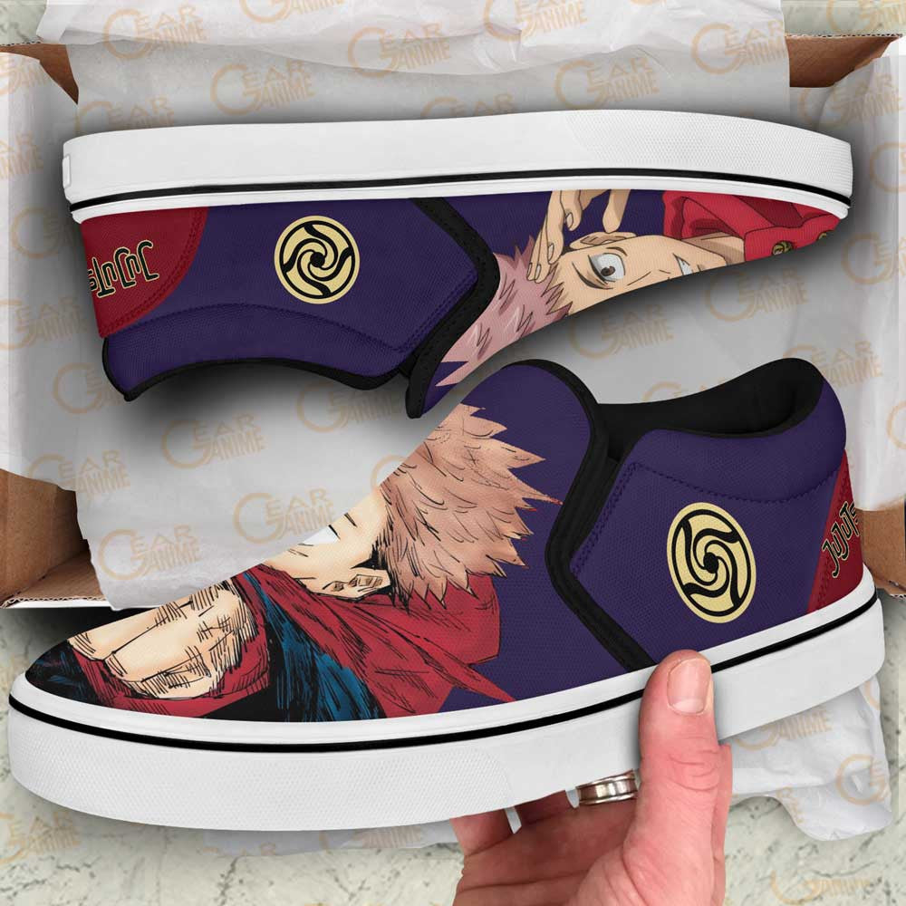 Itadori Yuji Slip-On Shoes Canvas Custom Anime Jujutsu Kaisen Shoes