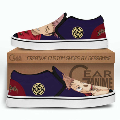 Itadori Yuji Slip-On Shoes Canvas Custom Anime Jujutsu Kaisen Shoes