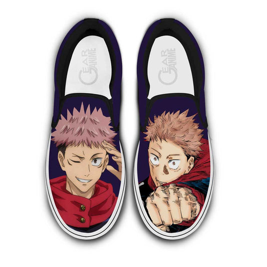 Itadori Yuji Slip-On Shoes Canvas Custom Anime Jujutsu Kaisen Shoes