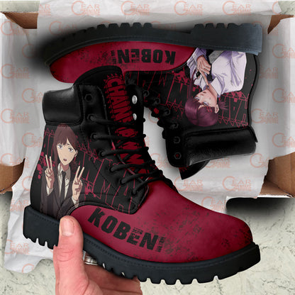 Kobeni Boots Anime Leather Casual