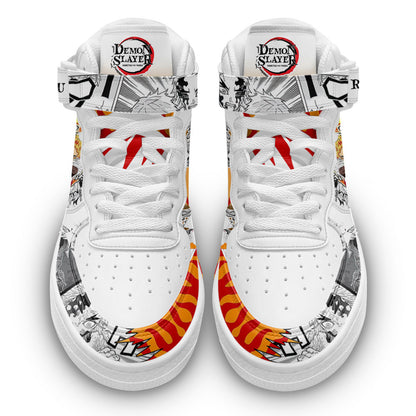 Kyojuro Rengoku Sneakers Air Mid Custom Anime Mix Manga