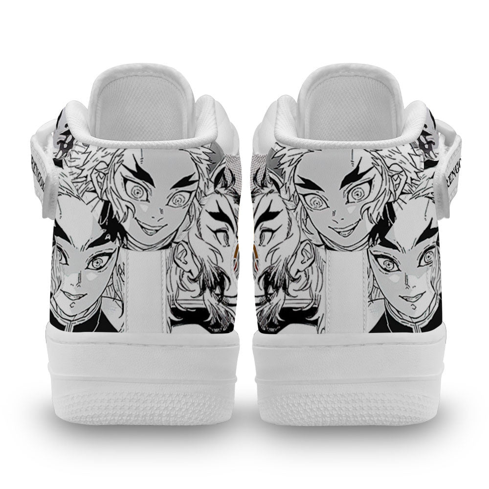 Kyojuro Rengoku Sneakers Air Mid Custom Anime Mix Manga