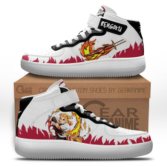 Kyojuro Rengoku Sneakers Air Mid Custom Anime Shoes