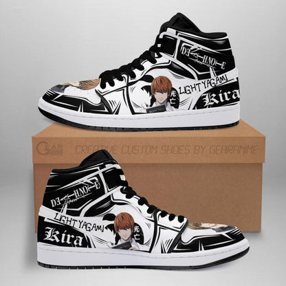 Light Yagami Sneakers Custom Dnote Anime Shoes Fan