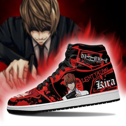 Light Yagami Sneakers Red Custom Dnote Anime Shoes Fan