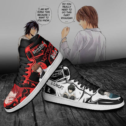 Light Yagami and L Lawliet J1 Sneakers Anime