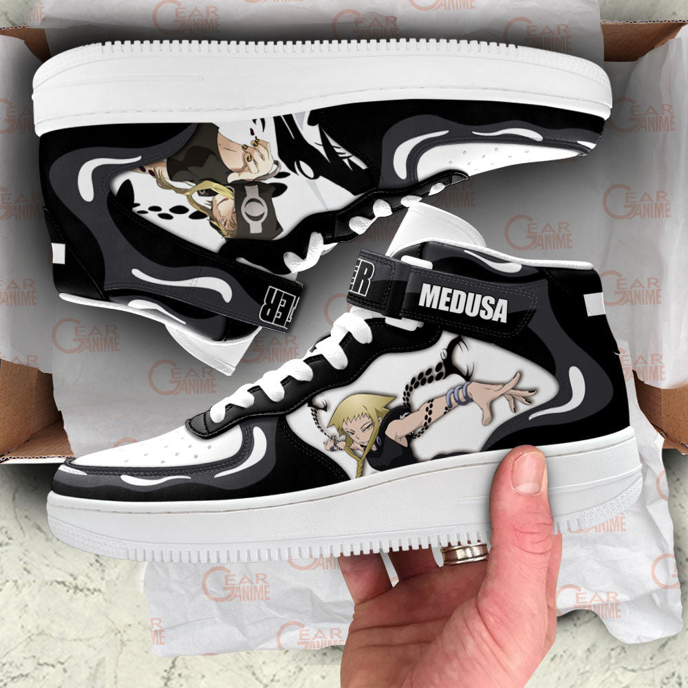 Medusa Sneakers Air Mid Custom Soul Eater Anime Shoes