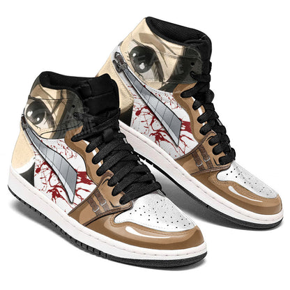 Mikasa Ackerman Sneakers Shingeki Custom Anime Shoes