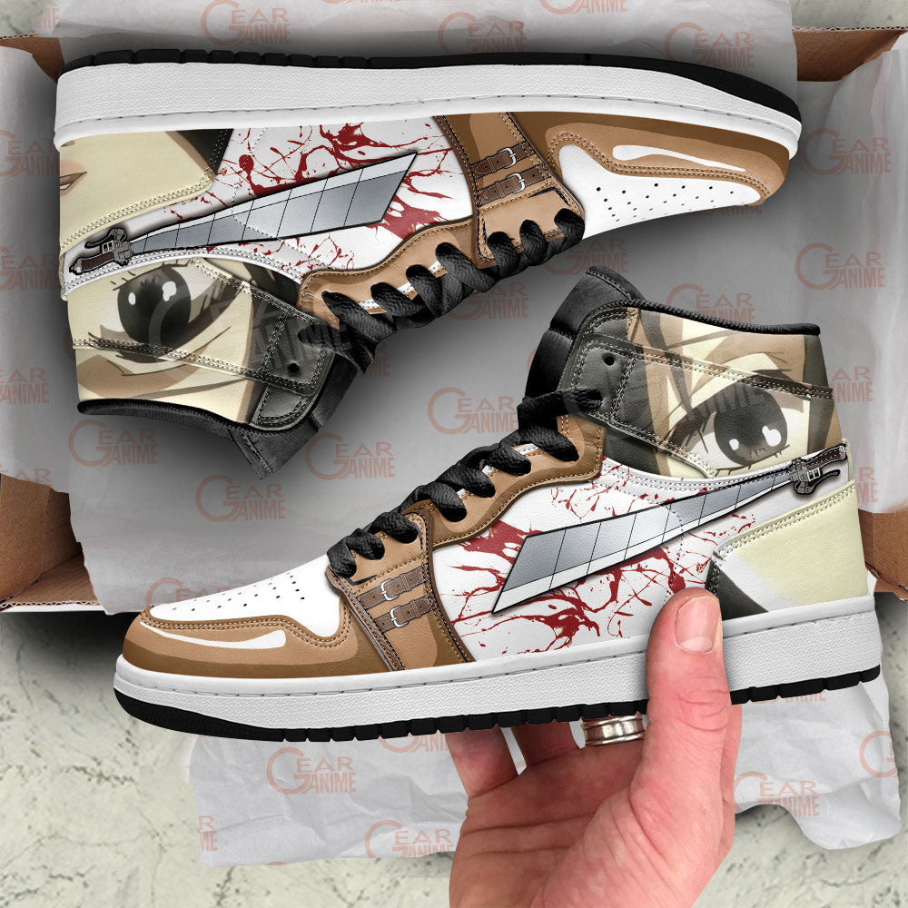 Mikasa Ackerman Sneakers Shingeki Custom Anime Shoes