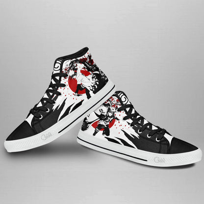 Minato Namikaze High Top Shoes with NRT Design – Japan Style Naruto Footwear