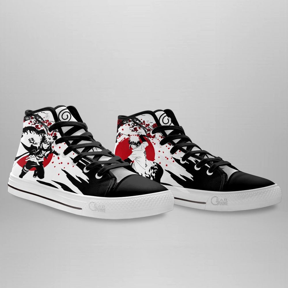 Minato Namikaze High Top Shoes with NRT Design – Japan Style Naruto Footwear