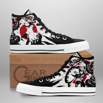 Minato Namikaze High Top Shoes with NRT Design – Japan Style Naruto Footwear