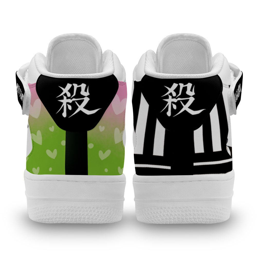 Mitsuri and Obanai Sneakers Air Mid Custom Anime Shoes