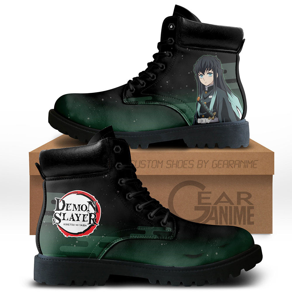 Muichiro Tokito Boots Anime Leather Casual