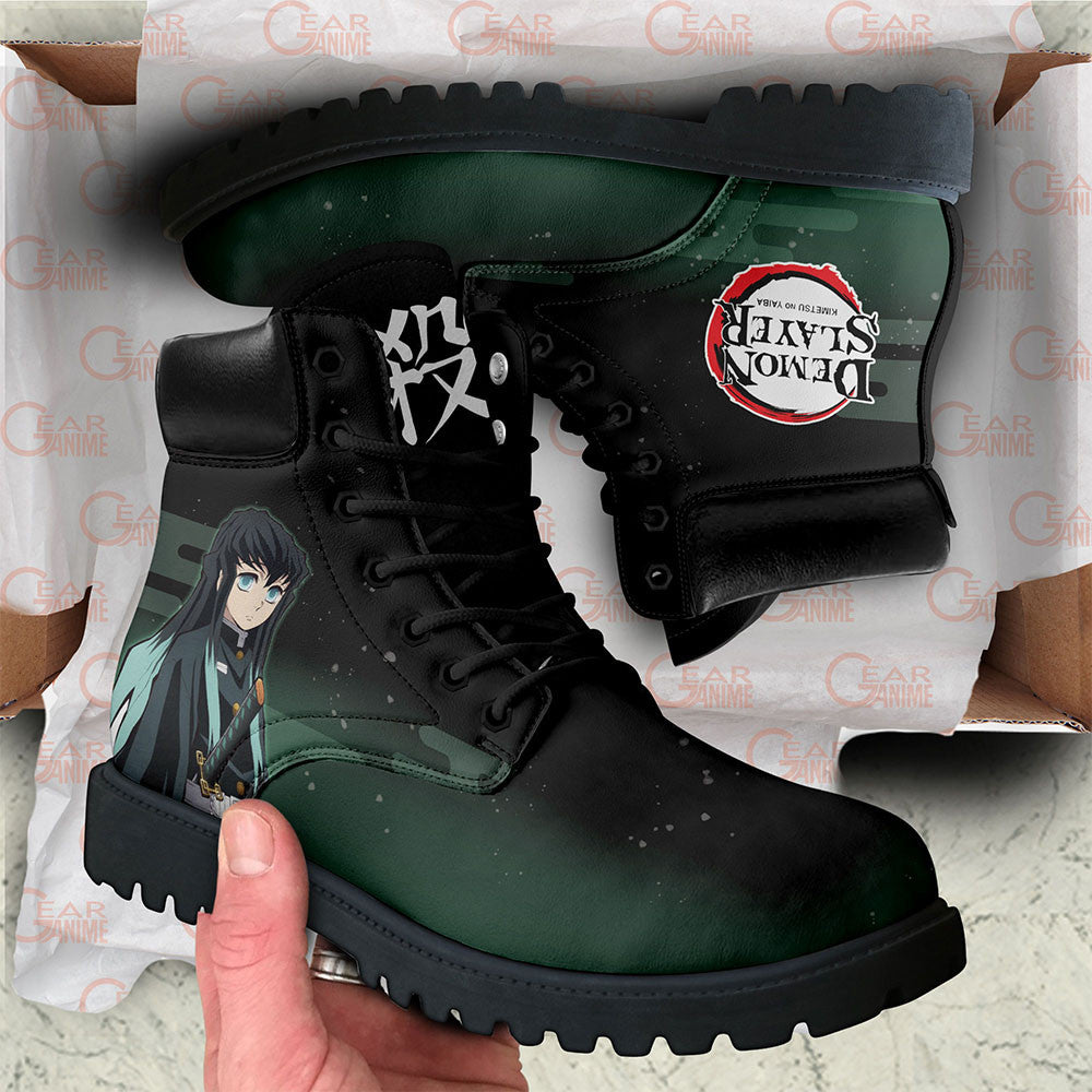 Muichiro Tokito Boots Anime Leather Casual