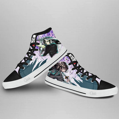 Muichiro Tokito High Top Shoes Sneakers Wisteria Style