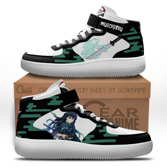 Muichiro Tokito Sneakers Air Mid Custom Anime Shoes