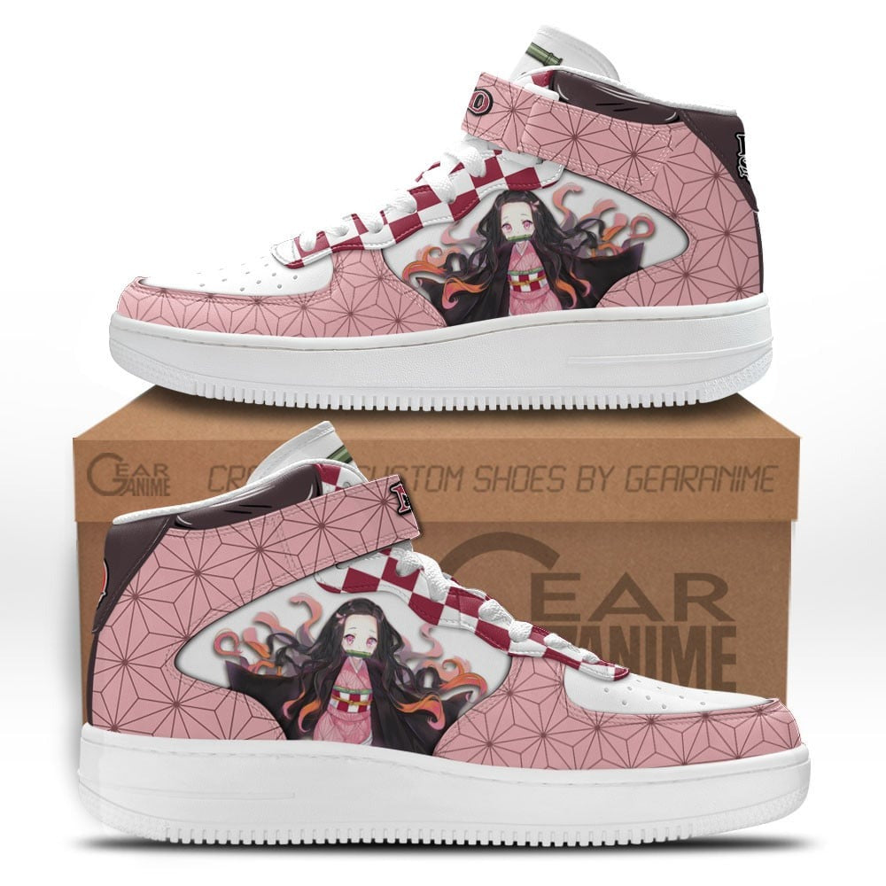 Nezuko Sneakers Air Mid Custom Anime Shoes