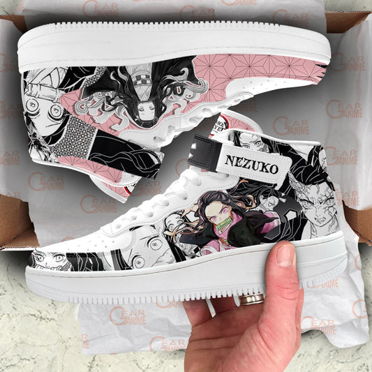 Nezuko Sneakers Mid Custom Anime Mix Manga