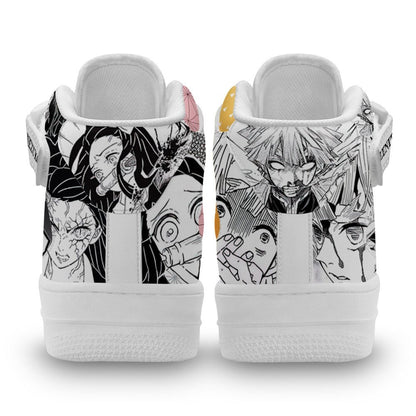 Nezuko Zenitsu Sneakers Air Mid Anime Shoes Mix Manga