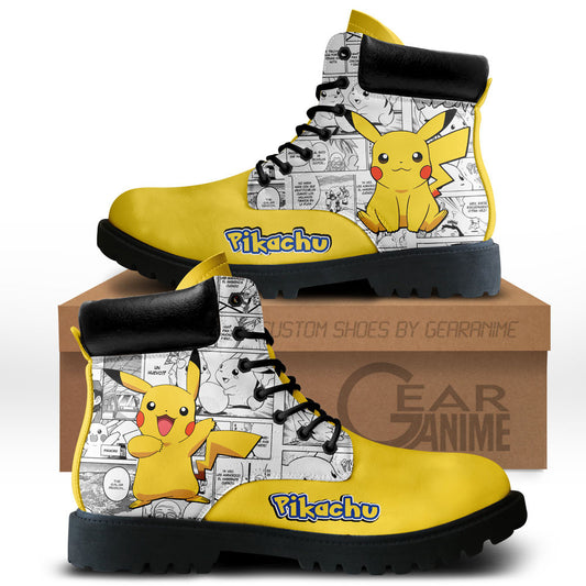 Pikachu Boots Manga Anime Custom Shoes NTT0512