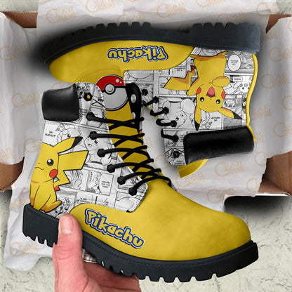 Pikachu Boots Manga Anime Custom Shoes NTT0512