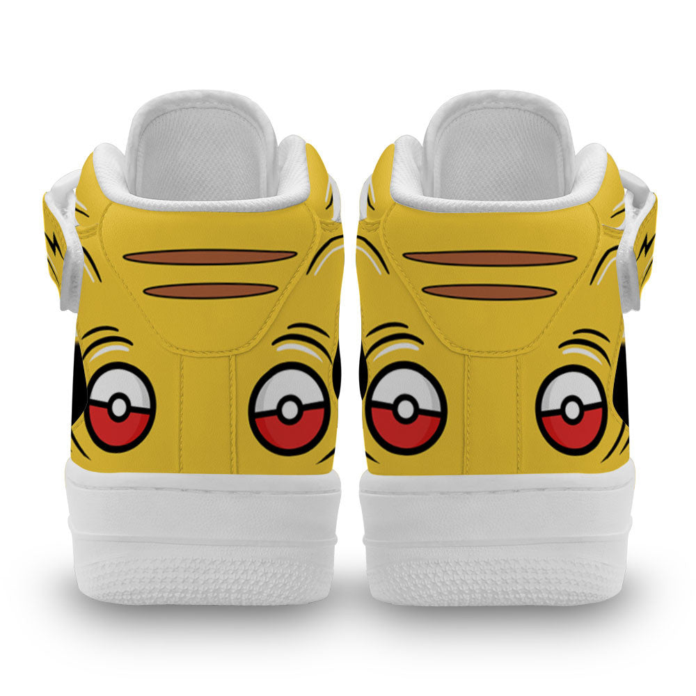 Pikachu Thunderbolt Sneakers Air Mid Anime Shoes