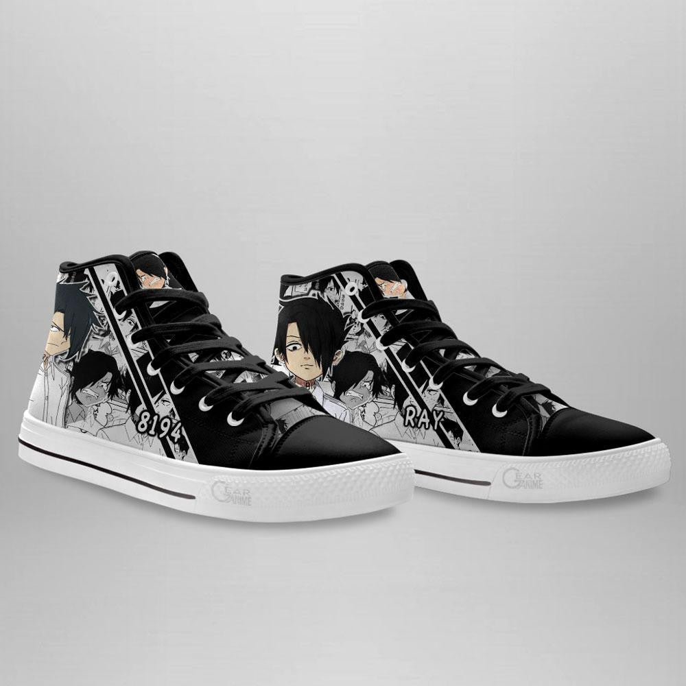 Ray High Top Shoes Custom Manga Anime The Promised Neverland Sneakers