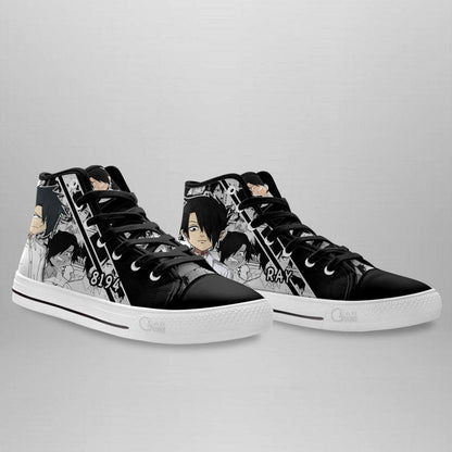 Ray High Top Shoes Custom Manga Anime The Promised Neverland Sneakers