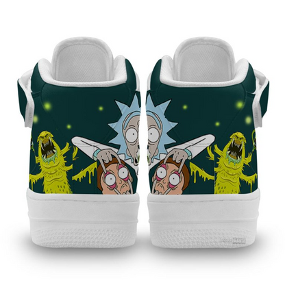 Rick and Morty Cartoon AF1 High Shoes