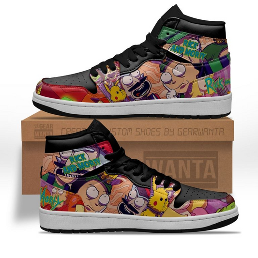 Rick and Morty Crossover Super Mario JD Shoes