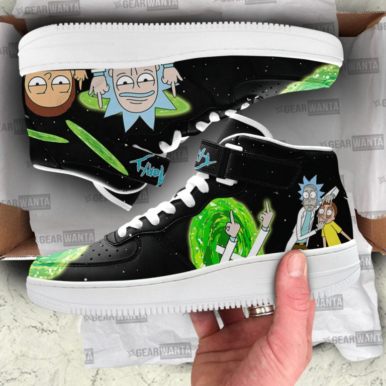 Rick and Morty Custom AF1 High Shoes