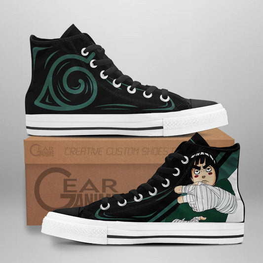 Rock Lee Drunken High Top Shoes – Naruto Footwear