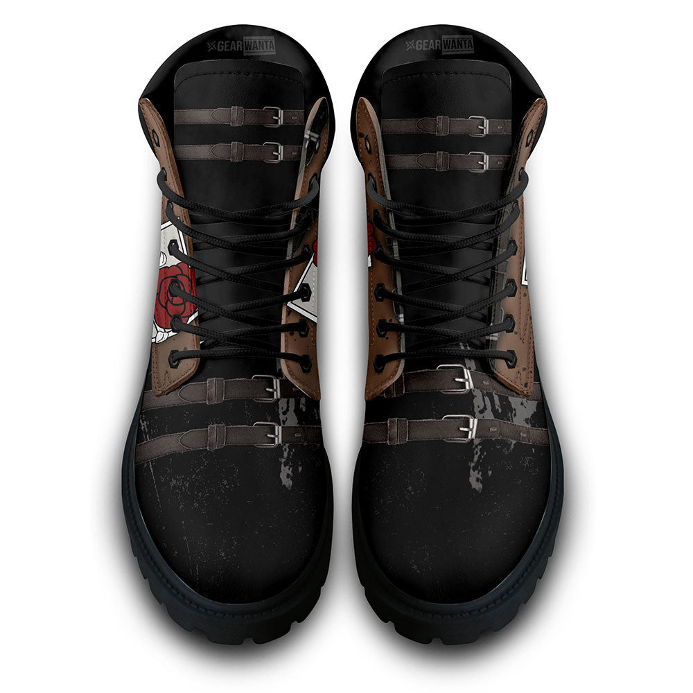 Shingeki Garrison Regiment Boots Anime Leather Casual