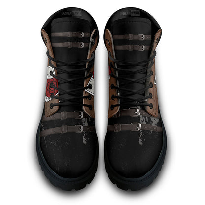 Shingeki Garrison Regiment Boots Anime Leather Casual