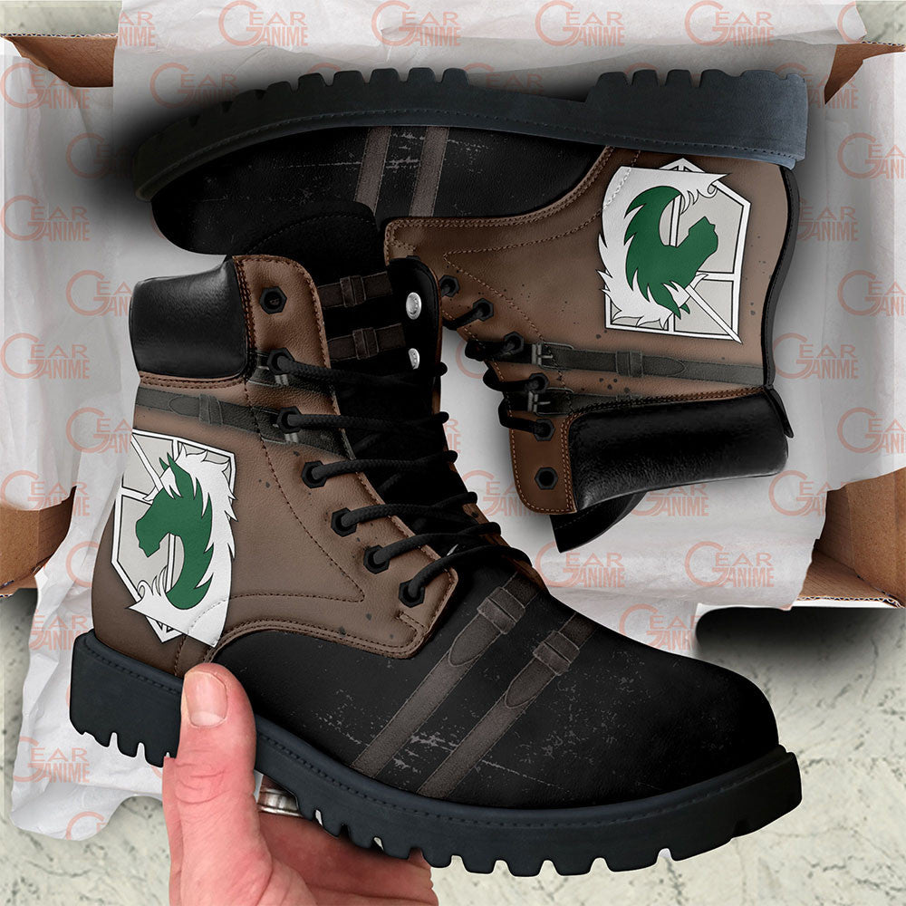 Shingeki Police Brigade Boots Anime Leather Casual