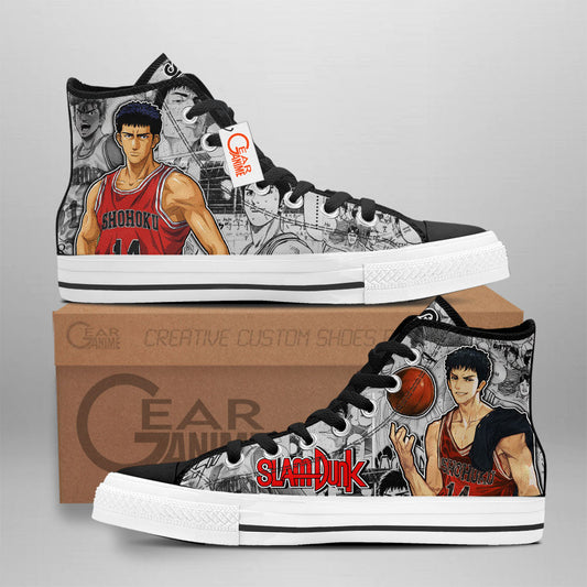 Slam Dunk Hisashi Mitsui Manga Anime Custom High Top Shoes NTT0901