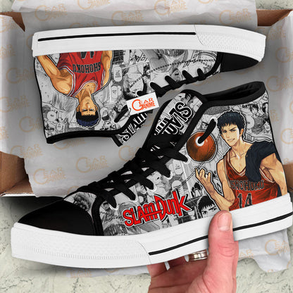 Slam Dunk Hisashi Mitsui Manga Anime Custom High Top Shoes NTT0901