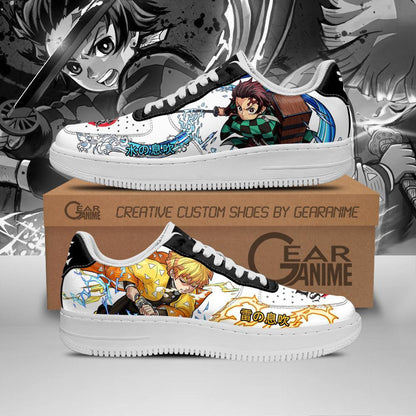 Tanjiro And Zenitsu Sneakers Breathing Form Anime Shoes