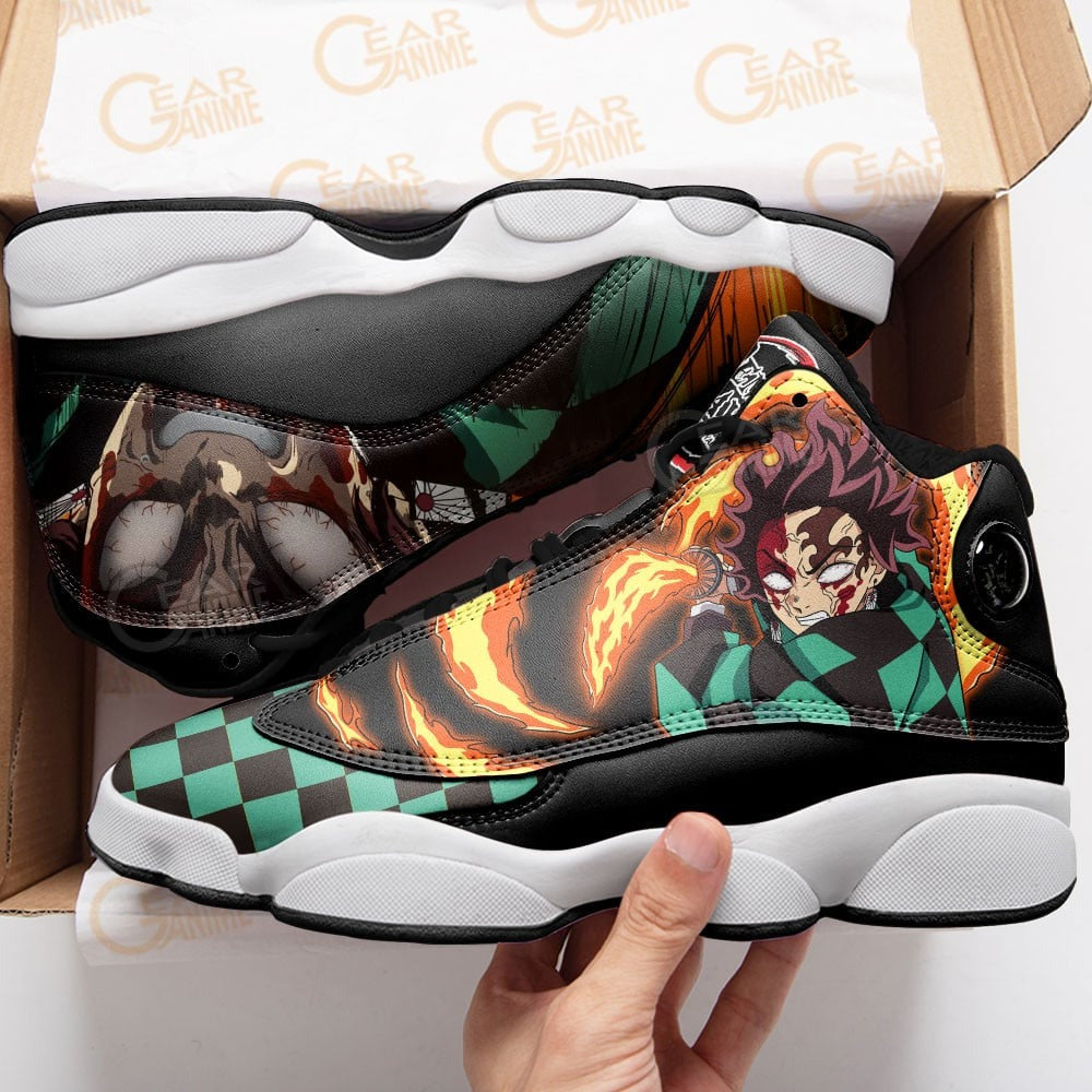 Tanjiro Bloody Rage J13 Sneakers Custom Anime Shoes