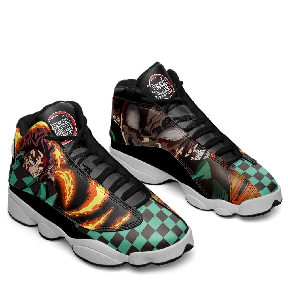 Tanjiro Bloody Rage J13 Sneakers Custom Anime Shoes